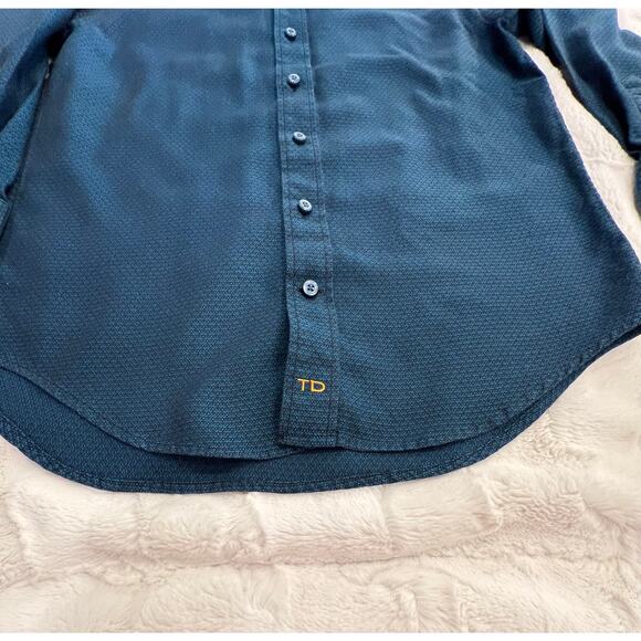 Thomas Dean Boys Shirt Sz S 8 Button Down Long Sleeve SET 2 Striped / Print TD - Picture 8 of 14